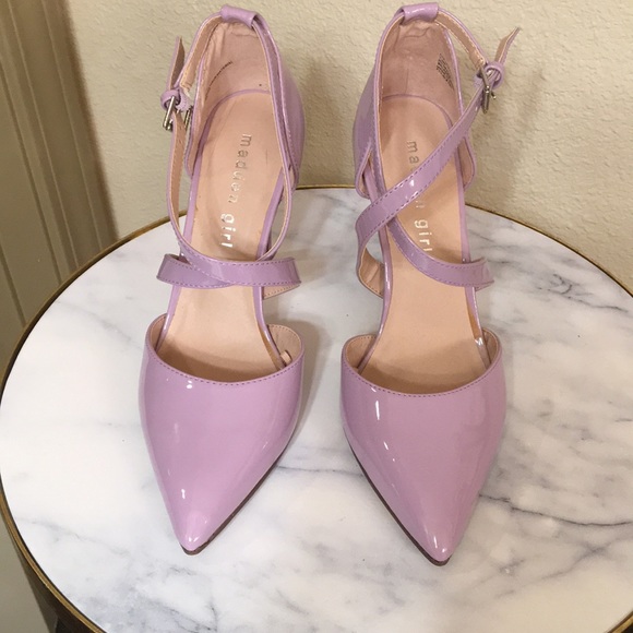NWT Gorgeous lilac strappy pointed toe heels - Picture 3 of 13